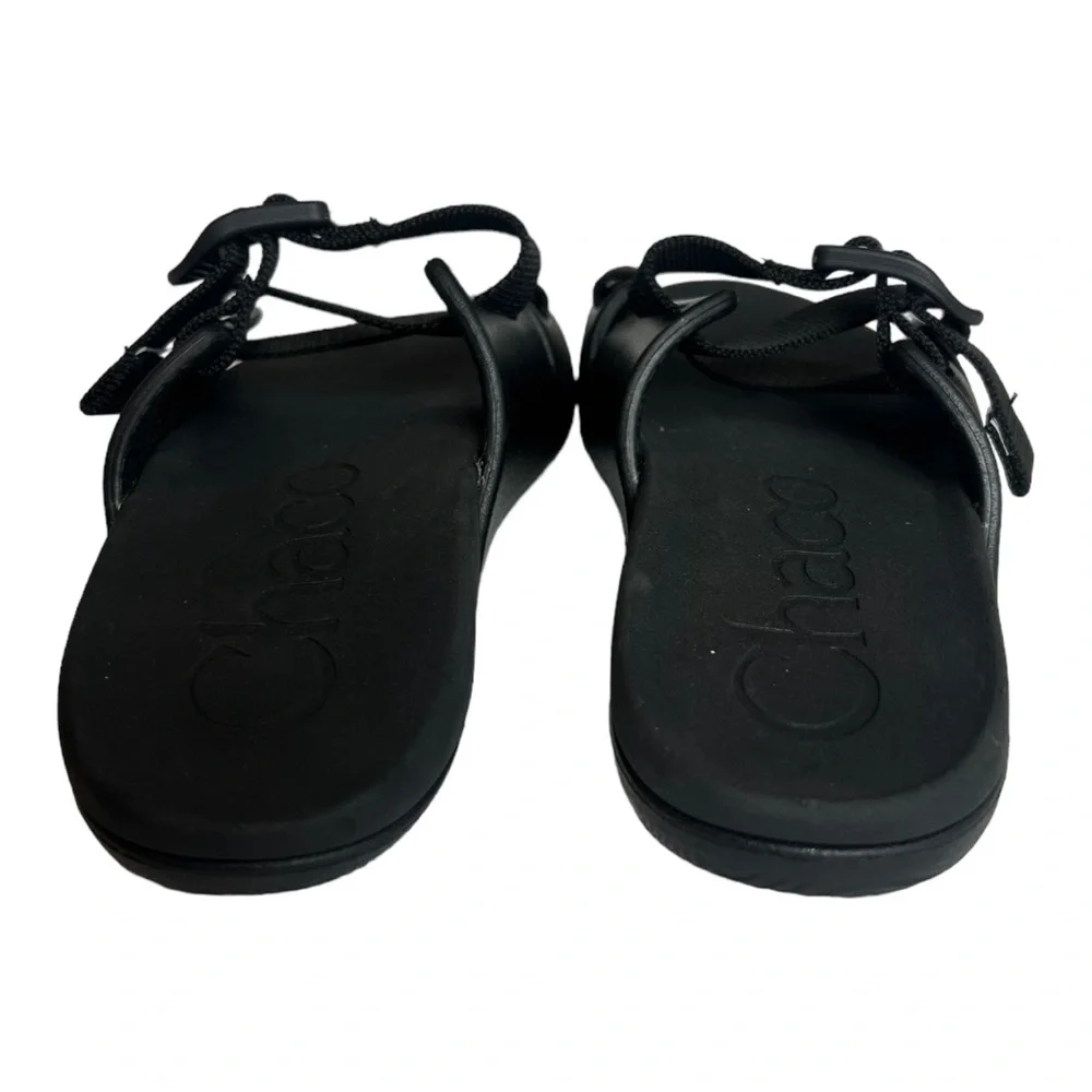 Chaco Sandals Kids Chillo Slides Flip Flop Solid Black Shoes Size‎ 1